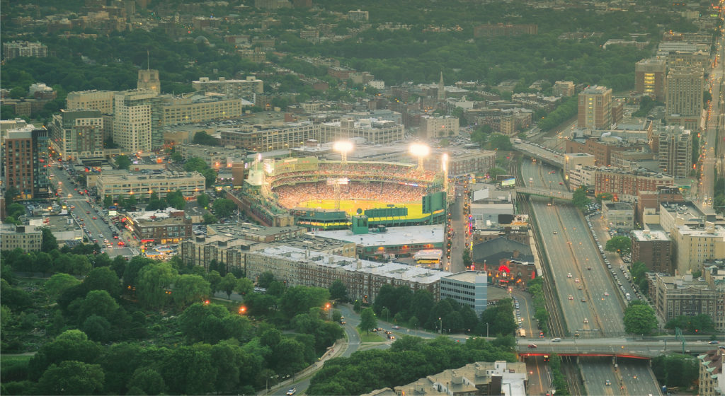 visiting fenway park aerial view